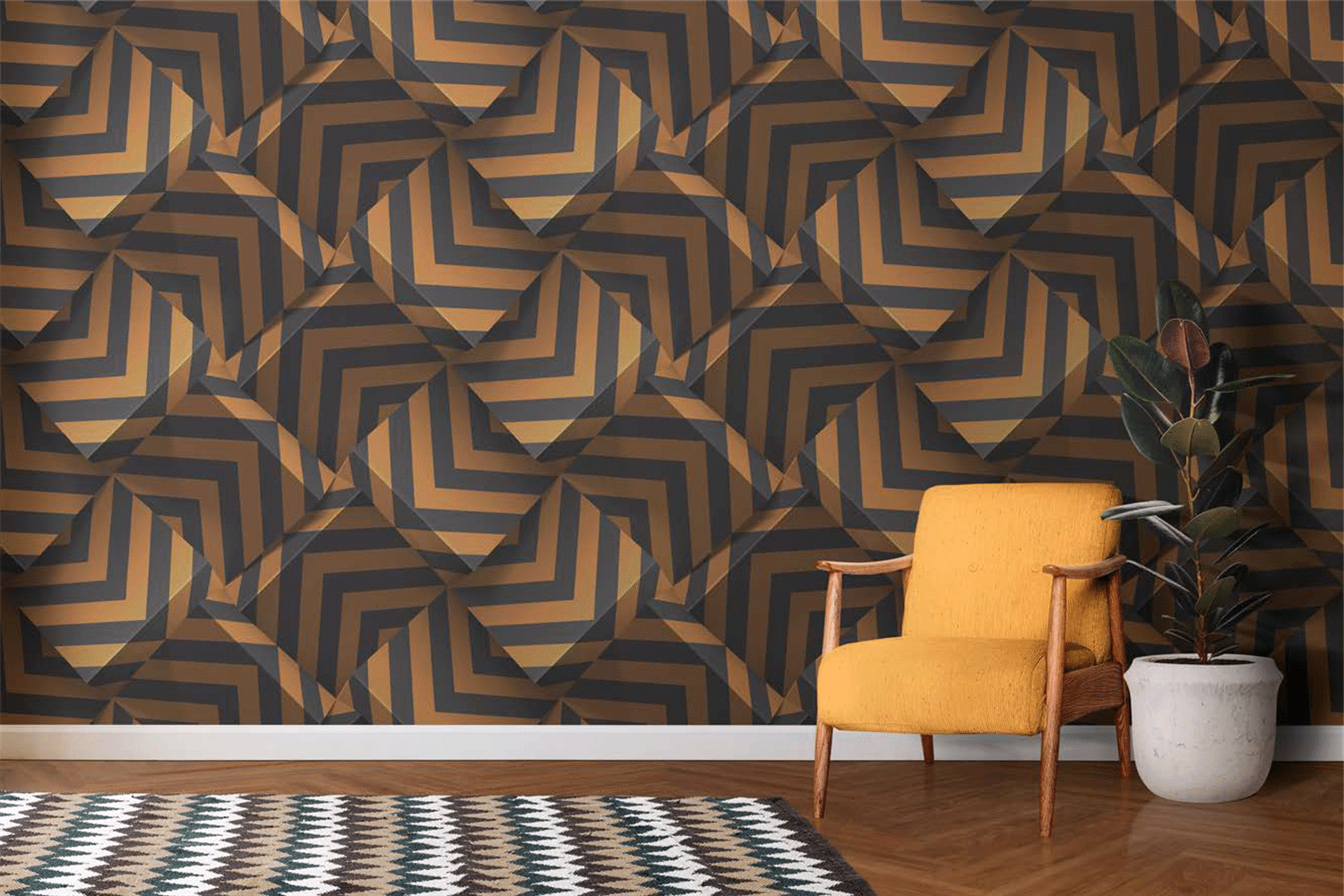 3-D Wall-Paper
